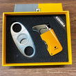 Cigar Lighter and Cutter Set Box